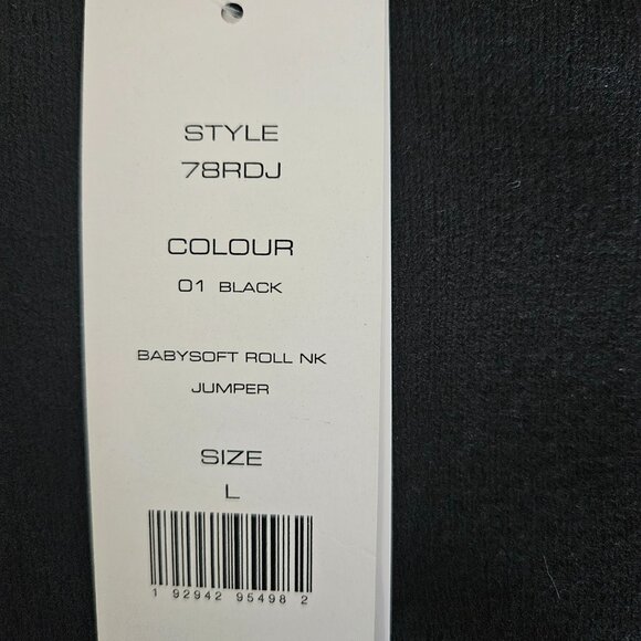 French Connection Soft Rollneck Sweater - Black Size L - Picture 4 of 11